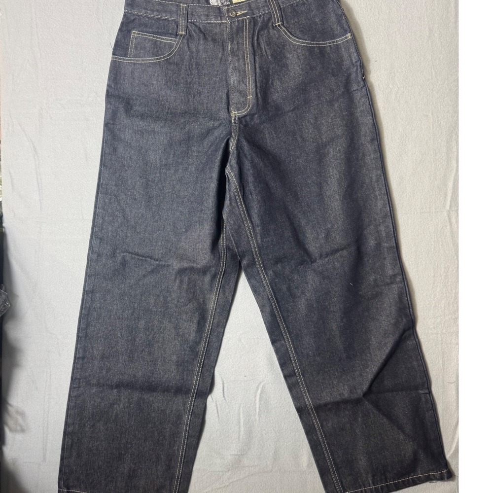 Southpole Baggy Wide Leg Indigo Denim Jeans Mens 36 RN82628 Streetwear Y2K 90s
